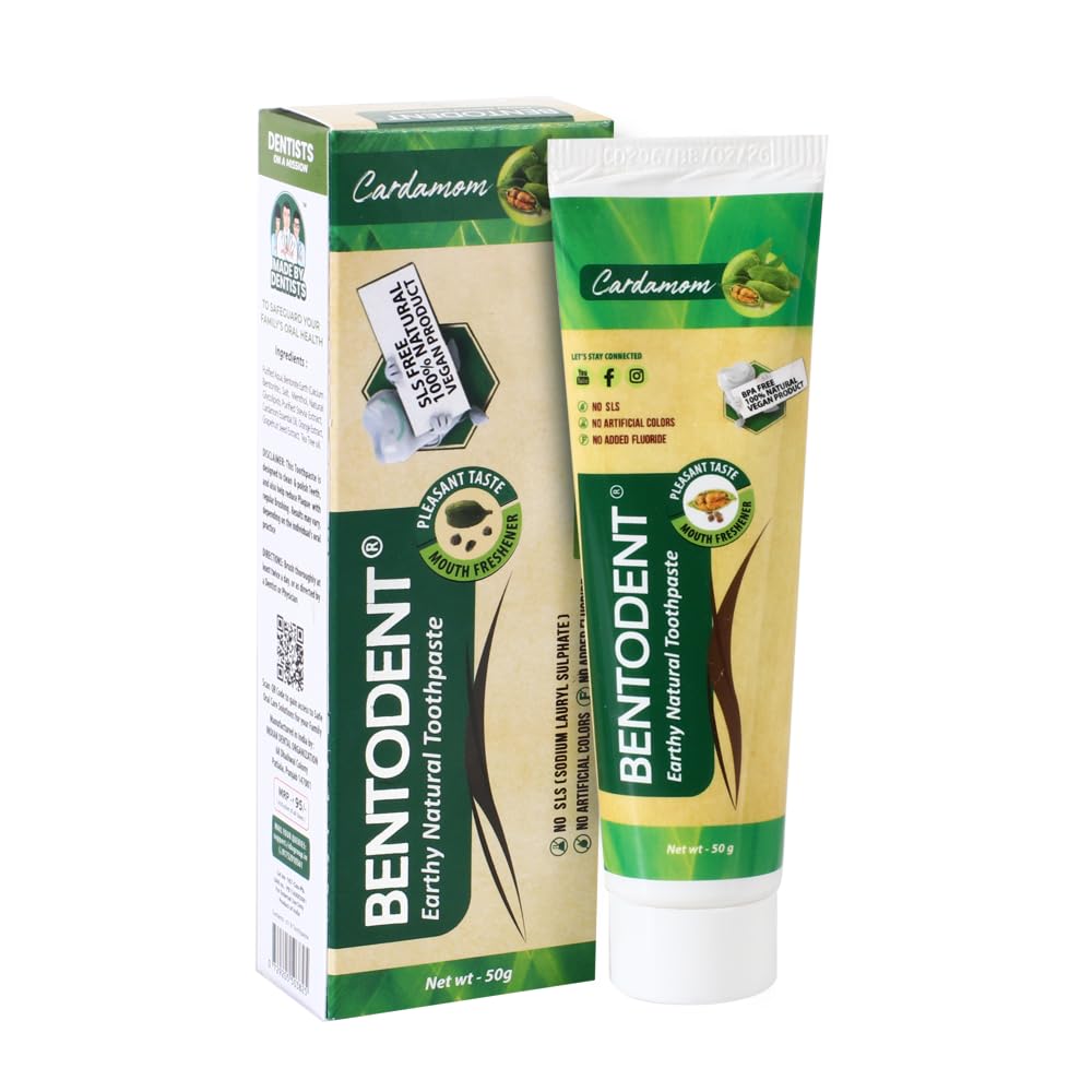 BENTODENT TOOTHPASTE SLS Free, 100% Natural, Fluoride free,100gm