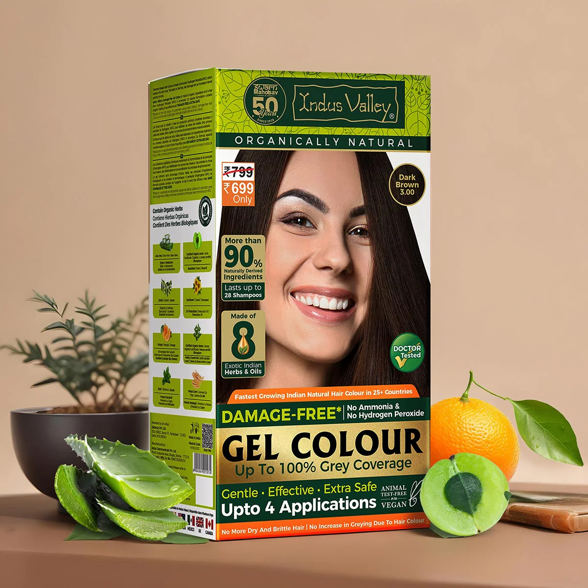 Dark Brown Damage Free Gel Hair Color